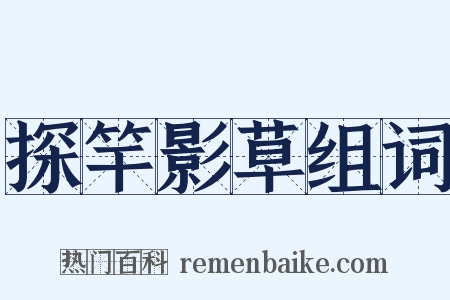 探竿影草组词是什么意思的图片